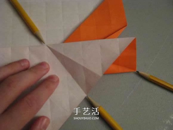 立体南瓜灯的折纸图解 手工复杂南瓜灯的折法(图13)