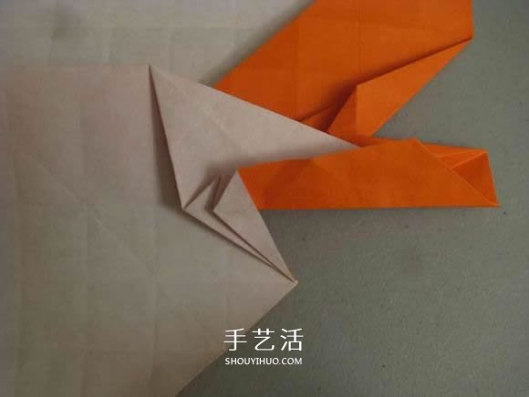 立体南瓜灯的折纸图解 手工复杂南瓜灯的折法(图16)