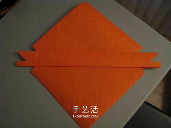 立体南瓜灯的折纸图解 手工复杂南瓜灯的折法(图21)