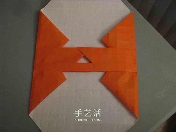 立体南瓜灯的折纸图解 手工复杂南瓜灯的折法(图23)