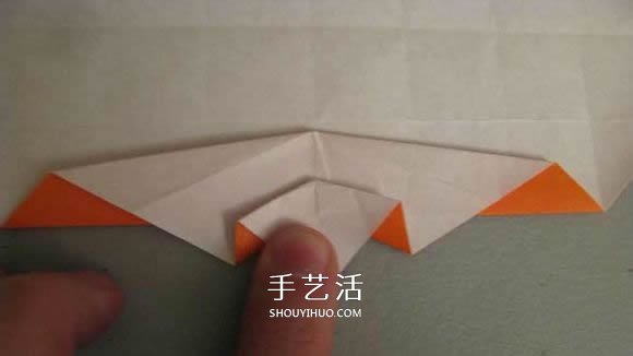 立体南瓜灯的折纸图解 手工复杂南瓜灯的折法(图28)