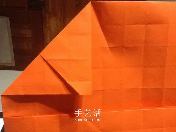 立体南瓜灯的折纸图解 手工复杂南瓜灯的折法(图40)