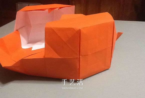 立体南瓜灯的折纸图解 手工复杂南瓜灯的折法(图55)