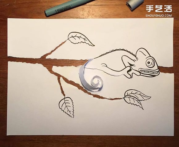一支笔、一张纸，丹麦艺术家撕纸DIY出幽默！(图9)