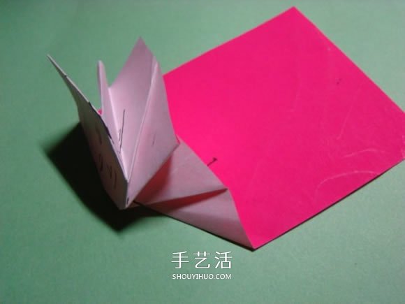 怎么折纸人物头像图解 戴帽子的人折法过程(图8)