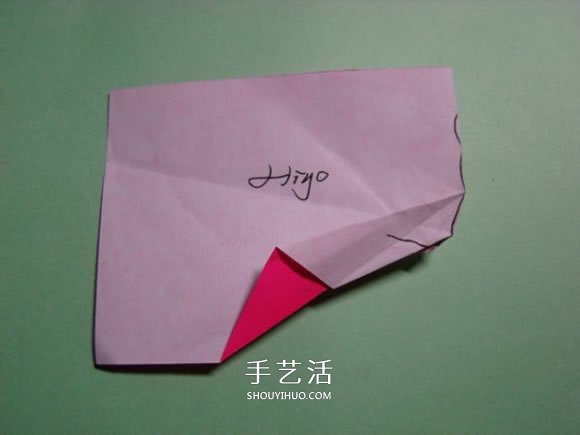 怎么折纸人物头像图解 戴帽子的人折法过程(图10)