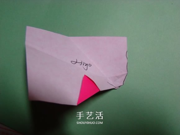 怎么折纸人物头像图解 戴帽子的人折法过程(图11)