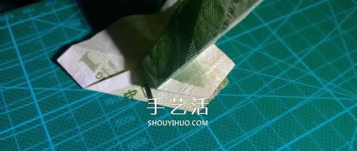 六角徽章的折法图解 一元纸币折纸六角徽章(图11)