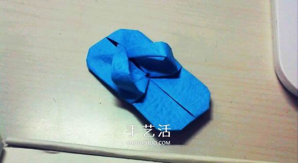 人字拖的折法图解教程 折纸人字拖鞋的方法步骤 - 诺云双维造物网