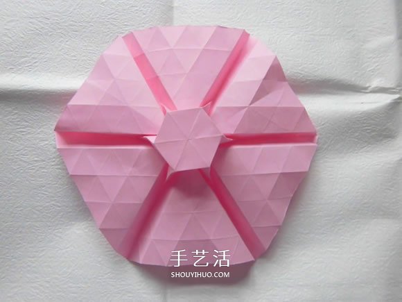 漂亮草帽子的折法图解 折纸花草帽的方法步骤(图3)
