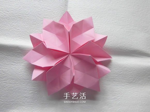 漂亮草帽子的折法图解 折纸花草帽的方法步骤(图4)