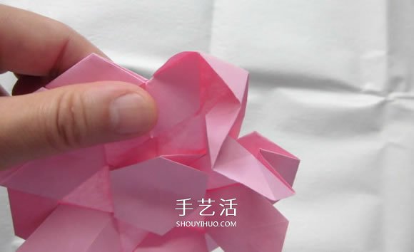 漂亮草帽子的折法图解 折纸花草帽的方法步骤(图8)