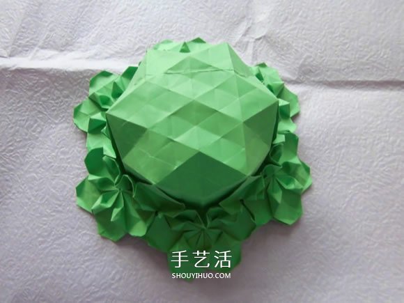 漂亮草帽子的折法图解 折纸花草帽的方法步骤(图27)