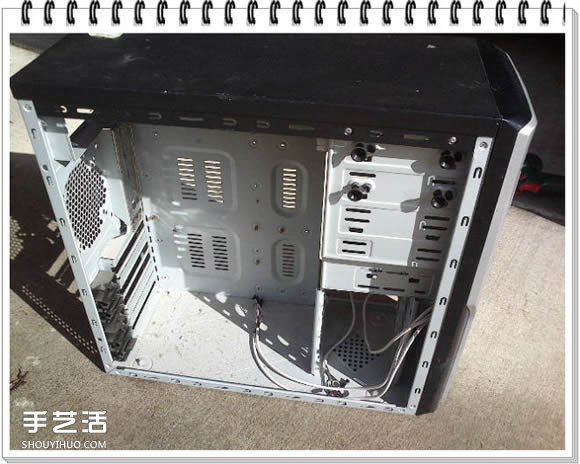 旧电脑机箱DIY花架 电脑主机制作花架的方法(图2)