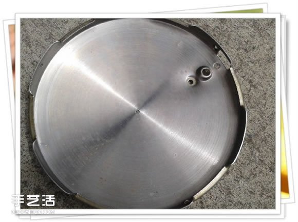 高压锅锅盖废物利用DIY制作花盆盆景的方法(图4)