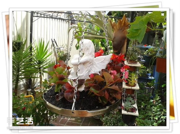高压锅锅盖废物利用DIY制作花盆盆景的方法(图5)