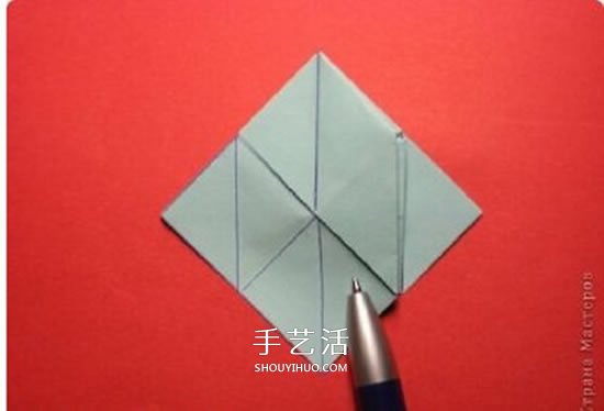 绿萝魔灵花球的折法图解 折纸绿萝魔灵花球教程(图14)