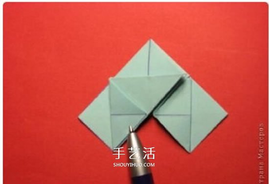绿萝魔灵花球的折法图解 折纸绿萝魔灵花球教程(图16)