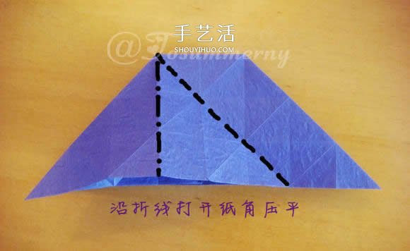 圣诞星折法图解教程 折纸圣诞星的方法步骤(图4)