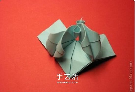 绿萝魔灵花球的折法图解 折纸绿萝魔灵花球教程(图25)