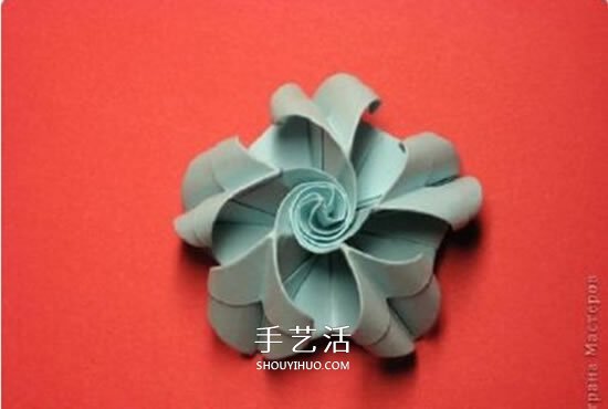 绿萝魔灵花球的折法图解 折纸绿萝魔灵花球教程(图28)