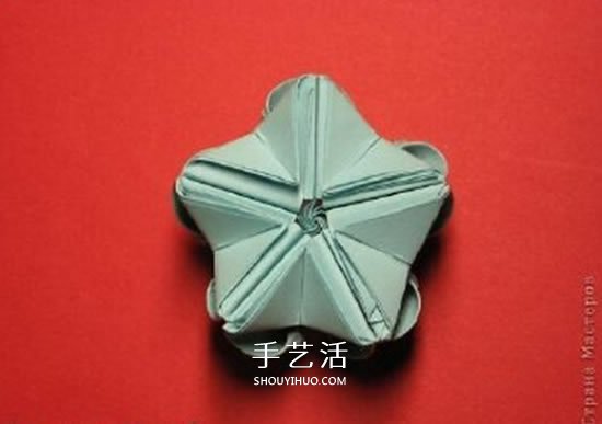 绿萝魔灵花球的折法图解 折纸绿萝魔灵花球教程(图29)