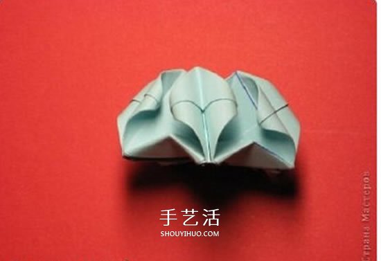 绿萝魔灵花球的折法图解 折纸绿萝魔灵花球教程(图30)