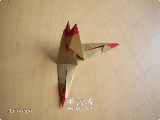 绿萝魔灵花球的折法图解 折纸绿萝魔灵花球教程(图38)