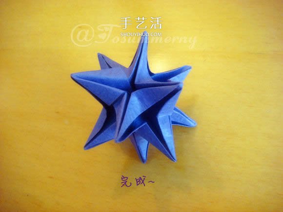 圣诞星折法图解教程 折纸圣诞星的方法步骤(图22)
