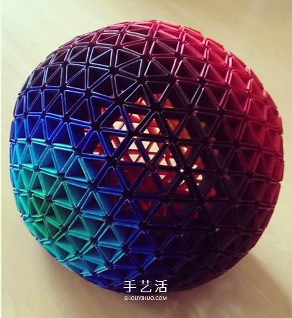 手工折纸Snapology球 用纸条折球体步骤图解 - 诺云双维造物网
