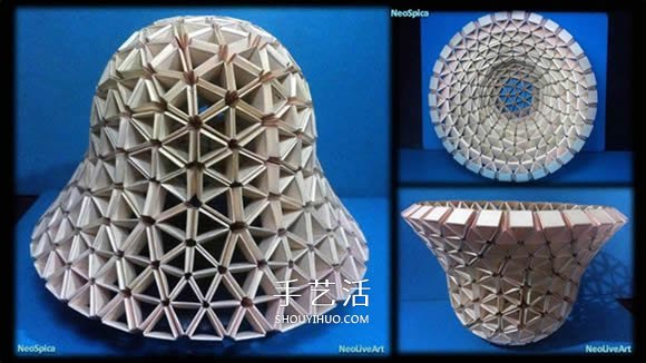 手工折纸Snapology球 用纸条折球体步骤图解(图9)