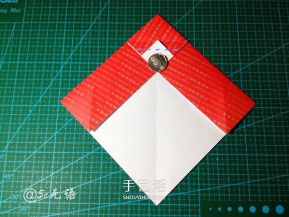 背着麻袋的可爱圣诞老人手工折纸图解教程(图10)