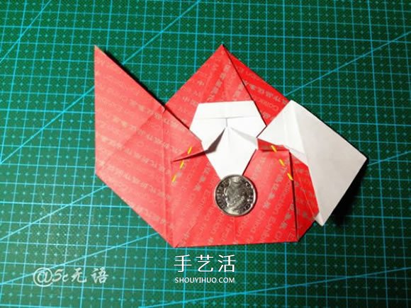背着麻袋的可爱圣诞老人手工折纸图解教程(图25)