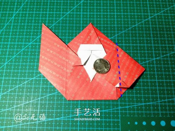 背着麻袋的可爱圣诞老人手工折纸图解教程(图27)