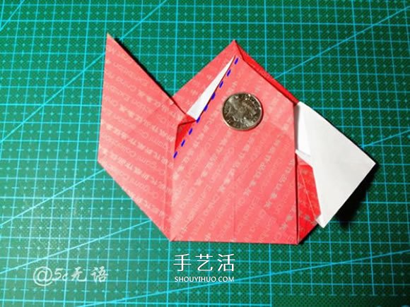 背着麻袋的可爱圣诞老人手工折纸图解教程(图23)