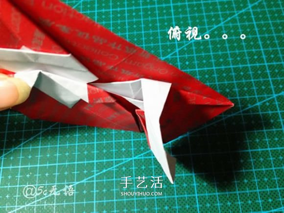 背着麻袋的可爱圣诞老人手工折纸图解教程(图29)
