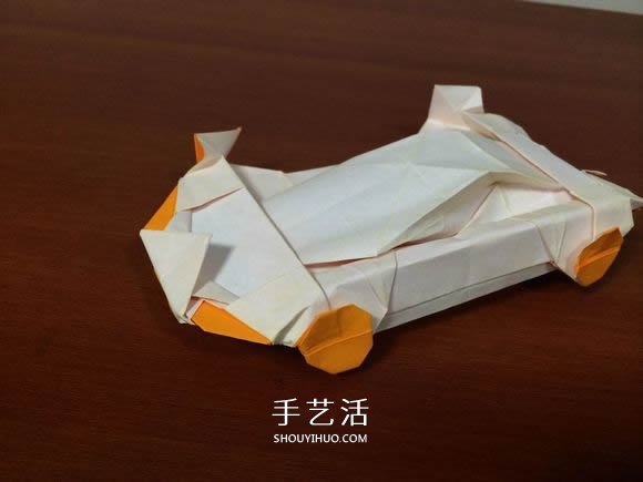 复杂立体跑车的折法 详细折纸跑车图解步骤(图1)