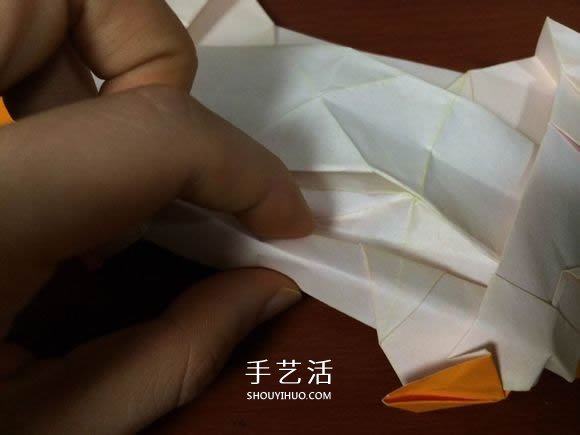 复杂立体跑车的折法 详细折纸跑车图解步骤(图57)