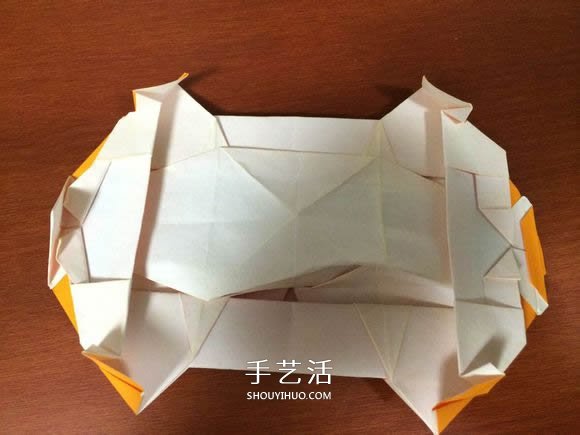 复杂立体跑车的折法 详细折纸跑车图解步骤(图55)
