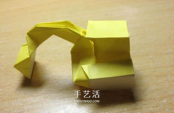 挖土机的折纸方法图解 手工挖掘机的折法过程(图1)