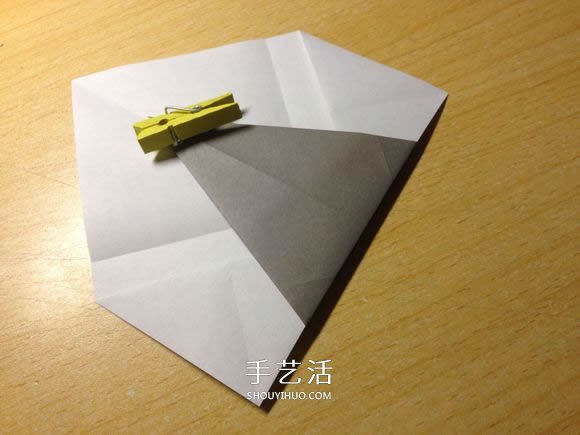 挖土机的折纸方法图解 手工挖掘机的折法过程(图8)