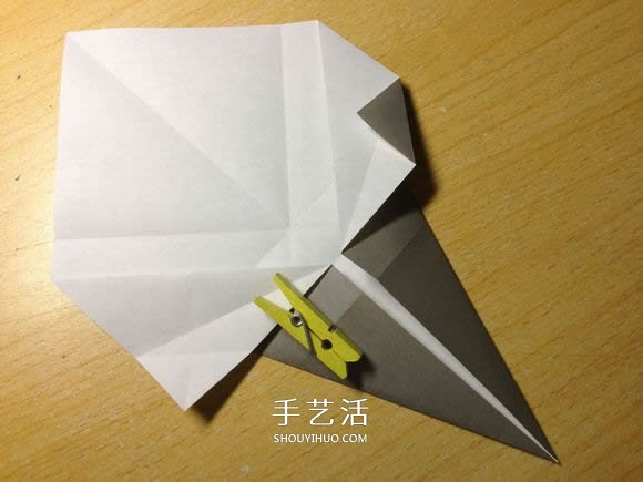 挖土机的折纸方法图解 手工挖掘机的折法过程(图10)