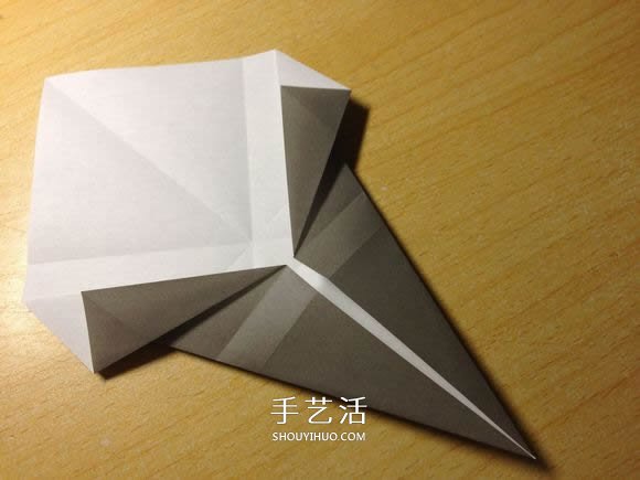 挖土机的折纸方法图解 手工挖掘机的折法过程(图9)