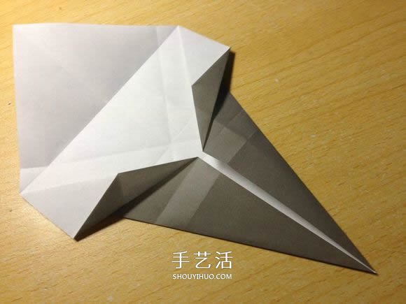 挖土机的折纸方法图解 手工挖掘机的折法过程(图12)
