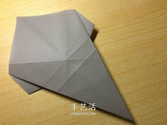 挖土机的折纸方法图解 手工挖掘机的折法过程(图13)