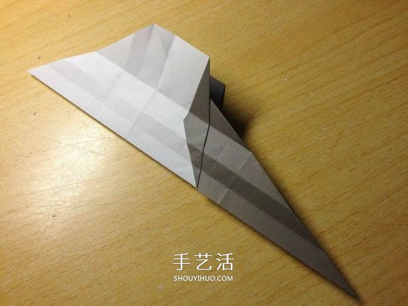 挖土机的折纸方法图解 手工挖掘机的折法过程(图22)