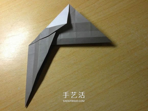 挖土机的折纸方法图解 手工挖掘机的折法过程(图24)