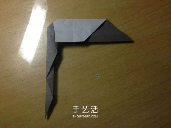 挖土机的折纸方法图解 手工挖掘机的折法过程(图27)