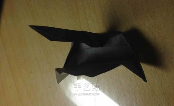 挖土机的折纸方法图解 手工挖掘机的折法过程(图37)