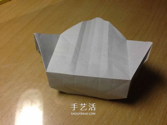 挖土机的折纸方法图解 手工挖掘机的折法过程(图39)